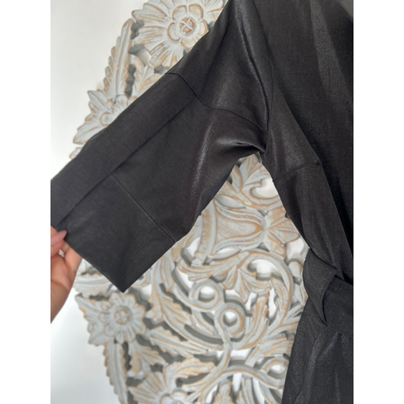 IMPERIAL Women’s Black Silky blazer Coat – Size Medium - Picture 4 of 6